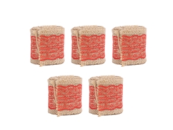 5 Rollos De Cinta Decorativa De Yute Para Manualidades Y Decoraciones Festivas - Rojo