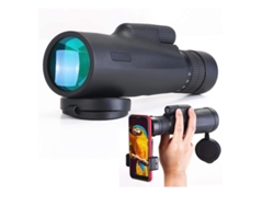 Telescopio monocular 30x50 para adultos, impermeable, HD, para observación de aves, Yizhood (negro)