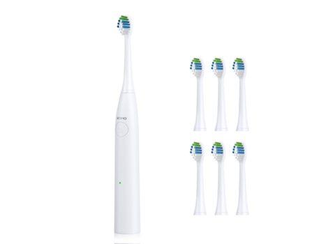Cepillo de Dientes Eléctrico BEUNIK EB01 (5 Modos - 6 Recambios - Blanco)