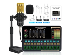 Tarjeta de sonido Yuysan V10xpro y conjunto de micrófono BM800, equipo multifuncional de audio y grabación, negro (b)