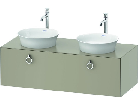 DURAVIT Tulip blanco, mueble de baño colgado en la pared, ancho 1300 x profundidad 550mm, con 1x extraíble, con tirador, WT4983B