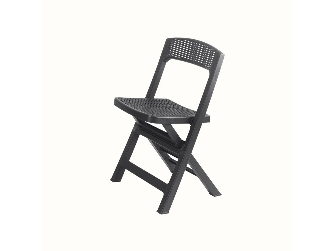 Silla plegable IPAE PROGARDEN, antracita (44x48x76 cm)