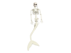Esqueleto de sirena decorativo para Halloween - Articulaciones móviles - Postura flexible