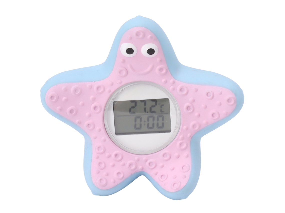 Termómetro De Agua Flotante Para Bebés Con Forma De Estrella De Mar, Luz Tricolor Y Alarma De Temperatura.