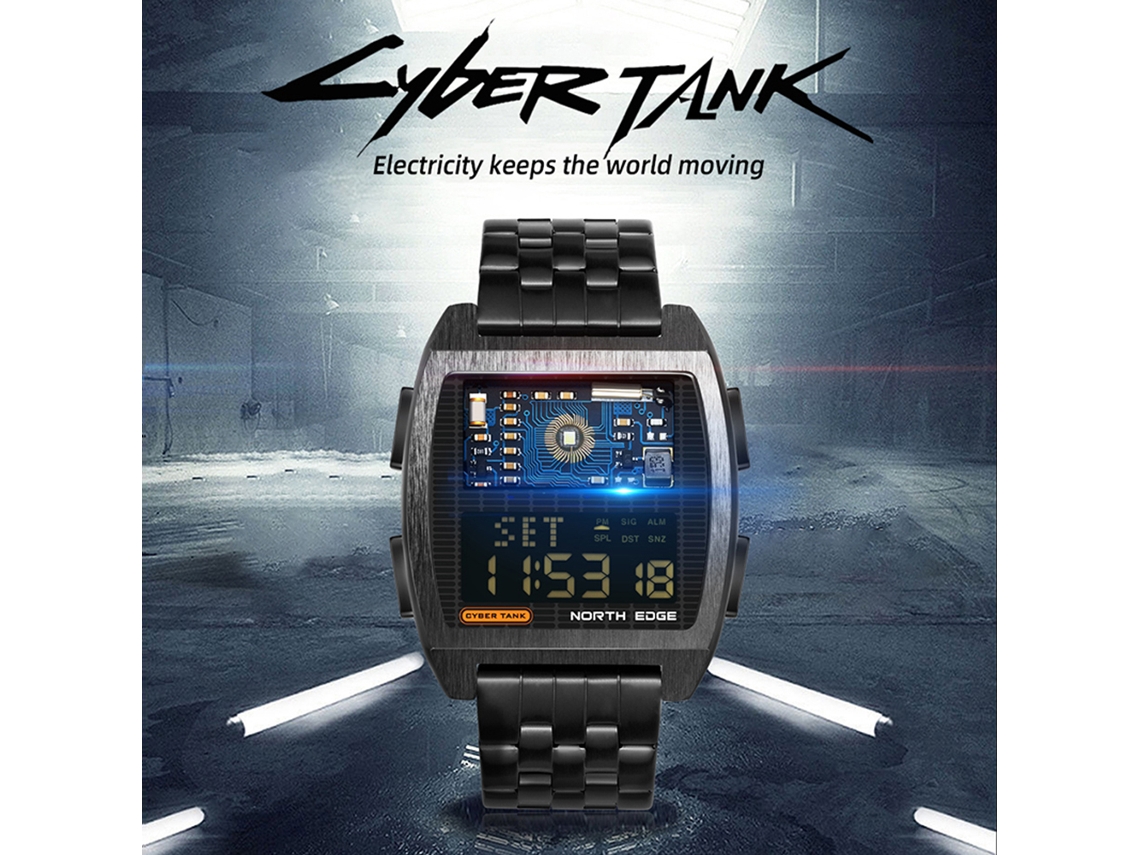 Reloj Deportivo Digital Para Hombre, Resistente Al Agua Hasta 50 Metros, Con Cronómetro, Alarma Y Luz De Fondo Led.