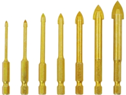 Brocas para azulejos (7 piezas), brocas para hormigón, diámetro 3/4/5/6/8/10/12 mm, broca hexagonal de 1/4, ideal para vidrio, cerámica, espejo y mármol.