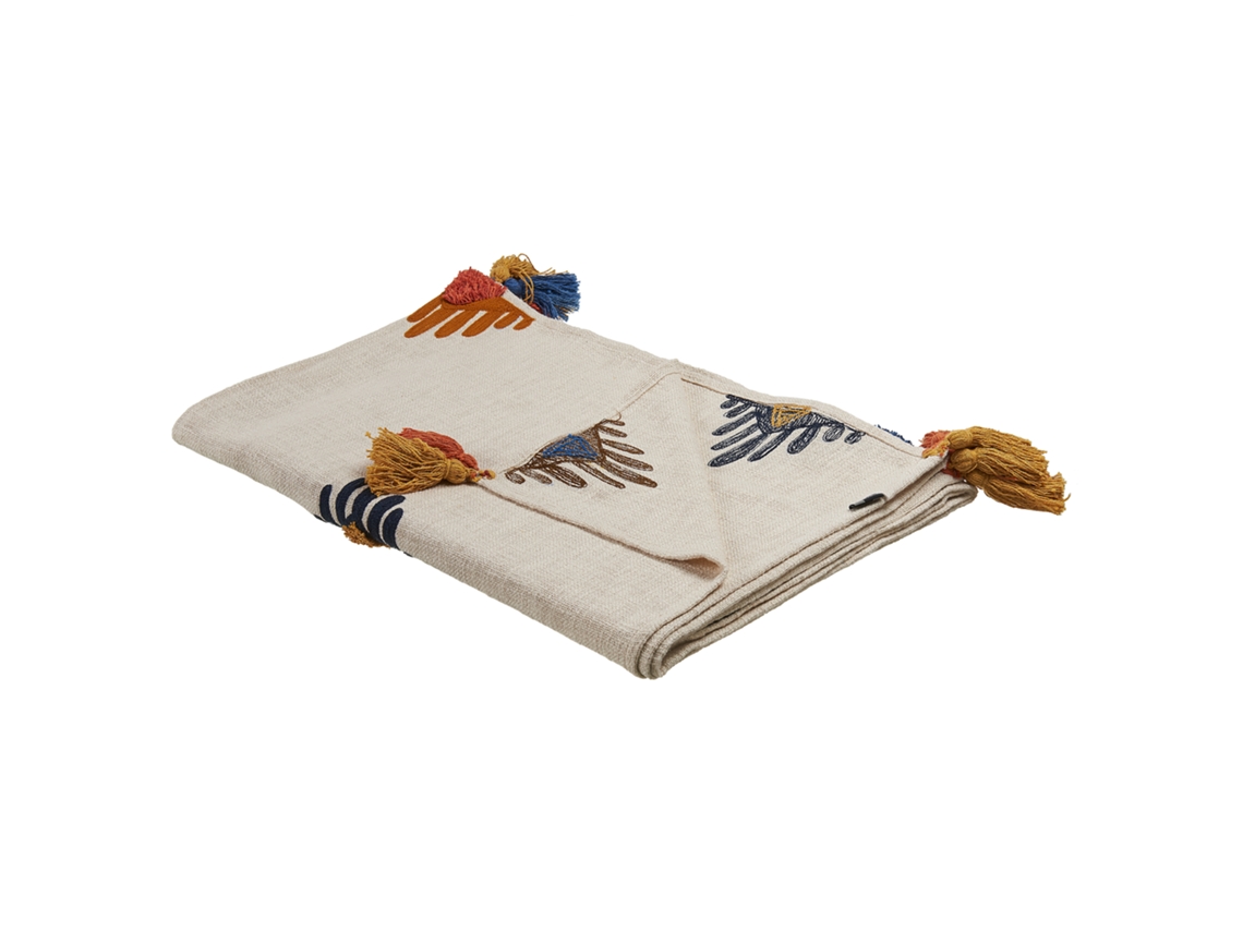Manta Decorativa de Algodón Multicolor de BELIANI 130X180 Cm Munger