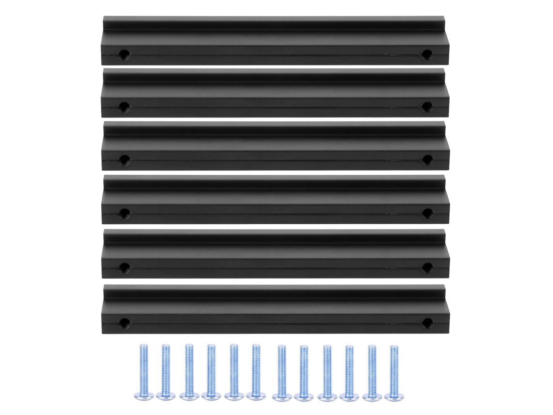 6 Juegos De Tiradores En T De Aleación De Aluminio Para Armarios Y Cajones, 96 Mm, Color Negro.