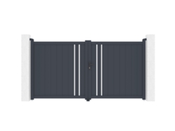 Puerta batiente de aluminio 3m giona H.160cm