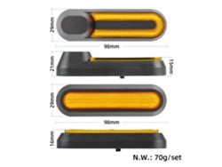 Juego De 4 Tapacubos Decorativos Con Tiras Reflectantes Y Tornillos Para Patinete Eléctrico M365 Pro Pro2 1s