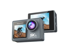 Cámaras de acción Szsmart M40tr con pantalla táctil y antivibración plateada (Ultra HD 5k - Wifi - Lente Sony IMX386 - Micrófonos)