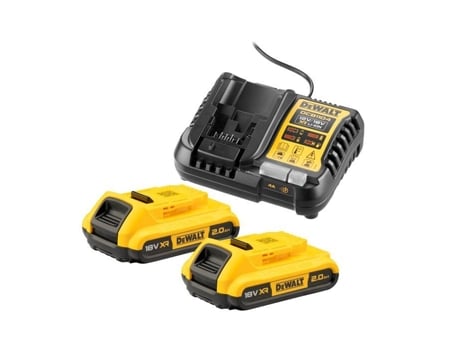 DEWALT Xr Power Pack 2 Baterías 18V 2.0Ah Cargador Universal 12V/18V Dcb1104D2-Qw