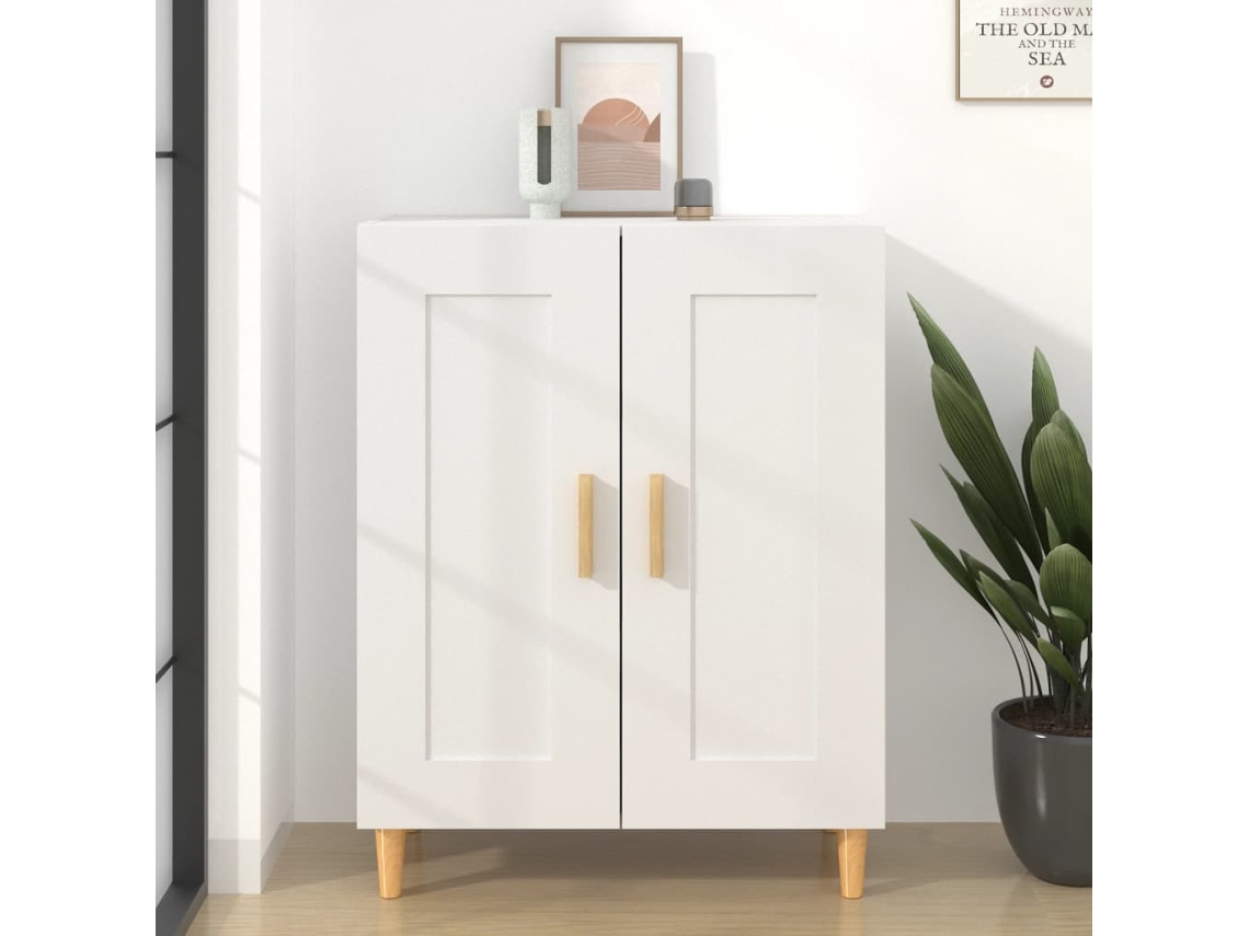 Aparador De Madera Contrachapada Blanco 69,5x34x90 Cm