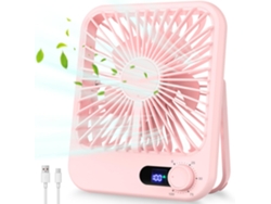 Mini Ventoinha De Mesa Pessoal Recarregável Usb, Rosa Digitallab