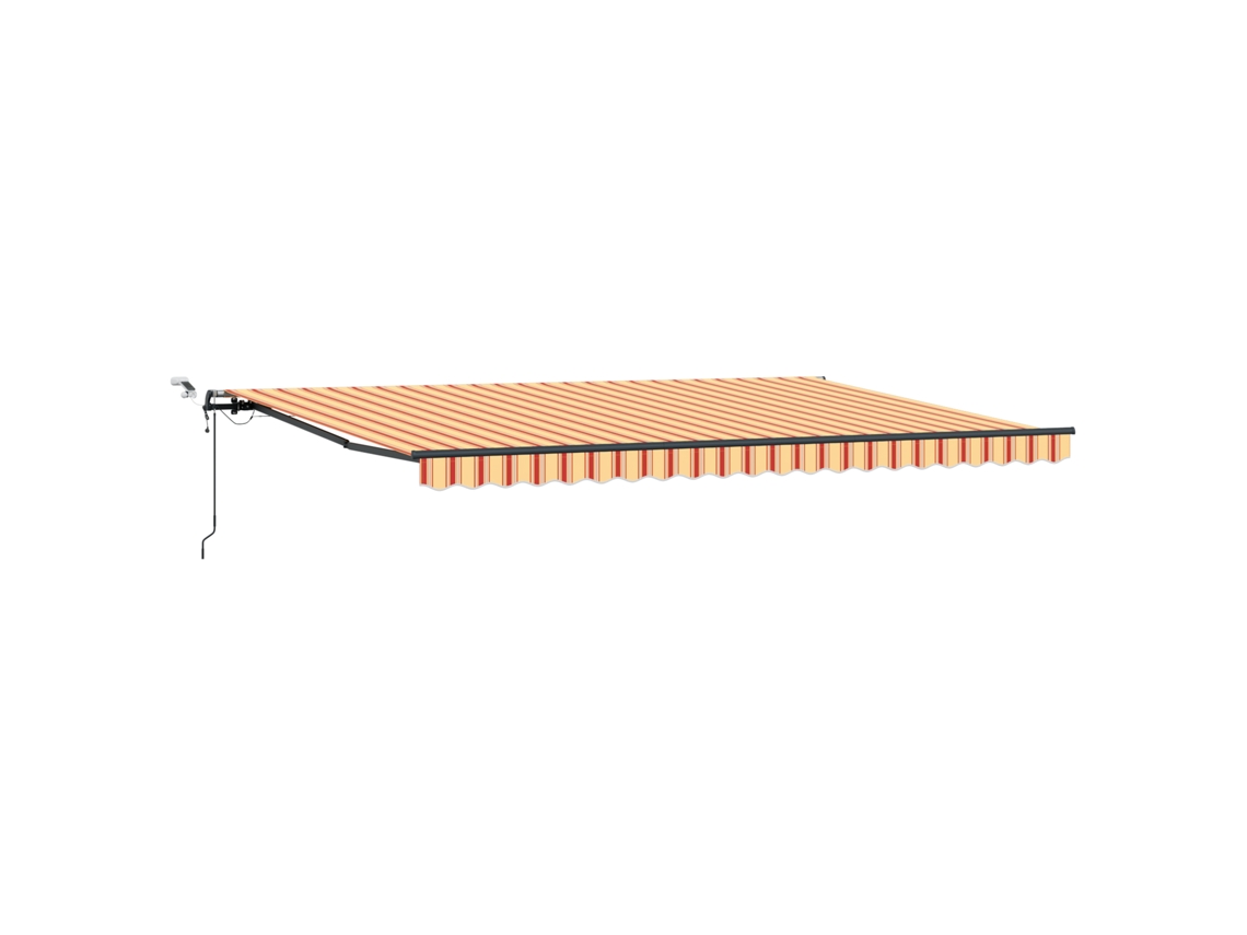 Toldo retráctil automático Vidaxl con LED amarillo y naranja (500 x 300 cm)