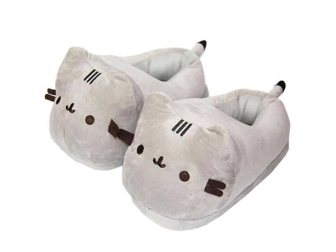 Pantuflas De Felpa Suaves Y Antideslizantes Con Forma De Gato Para Mujer, Cómodas Para El Invierno, Talla Única (5-9)