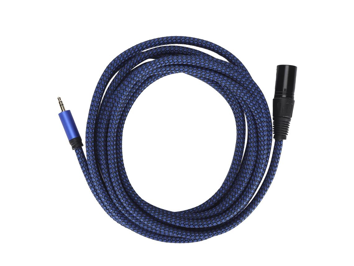 Cable De Señal De Micrófono Balanceado Xlr Macho A Jack De 3,5 Mm, 24awg, 4 M, Jd6046