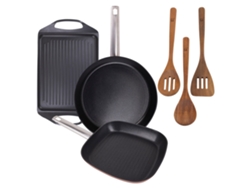 Set de Cocina SAN IGNACIO Agros: Plancha, Sartén, Parrilla y Utensilios de 3 Piezas