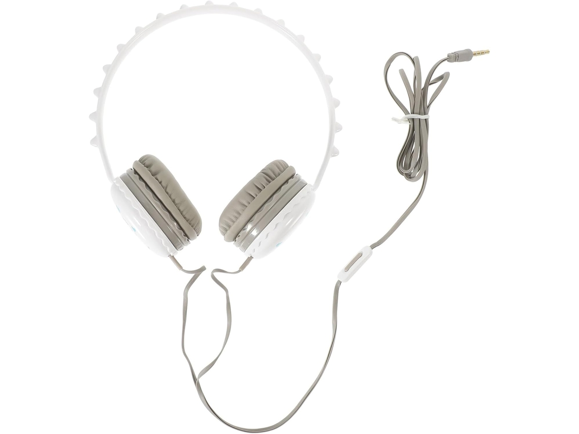 Auriculares Con Cable Para Niños Y Niñas, Blancos, Supraaurales Ajustables.