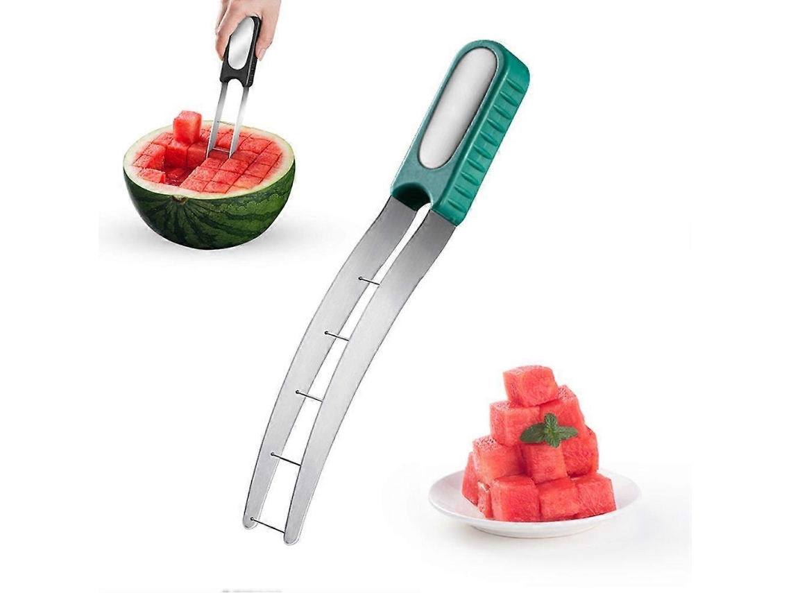 Cortador y rallador de sandía en acero inoxidable 304, ideal para cortar sandía en cubos, ensalada de frutas y melón.