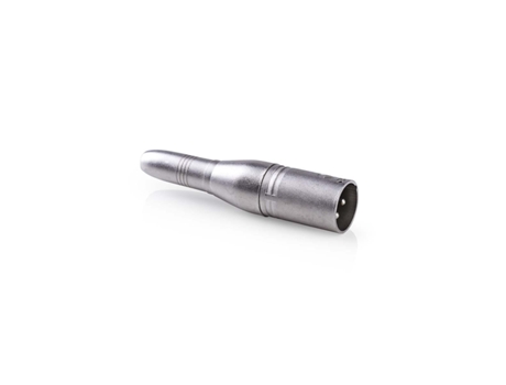 Adaptador XLR XLR macho de 3 pines Hembra de 6,35 mm Niquelado Recto Metales Plata 10 uds. Caja NEDIS