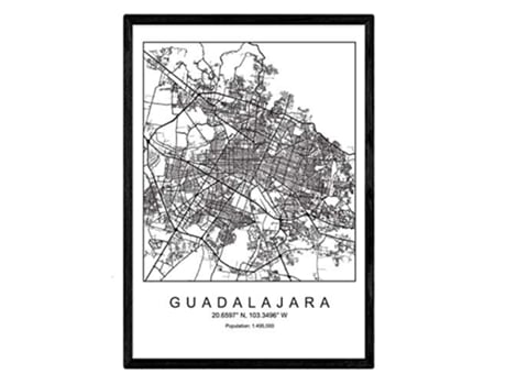 Lámina NACNIC Mapa Guadalajara (A3)