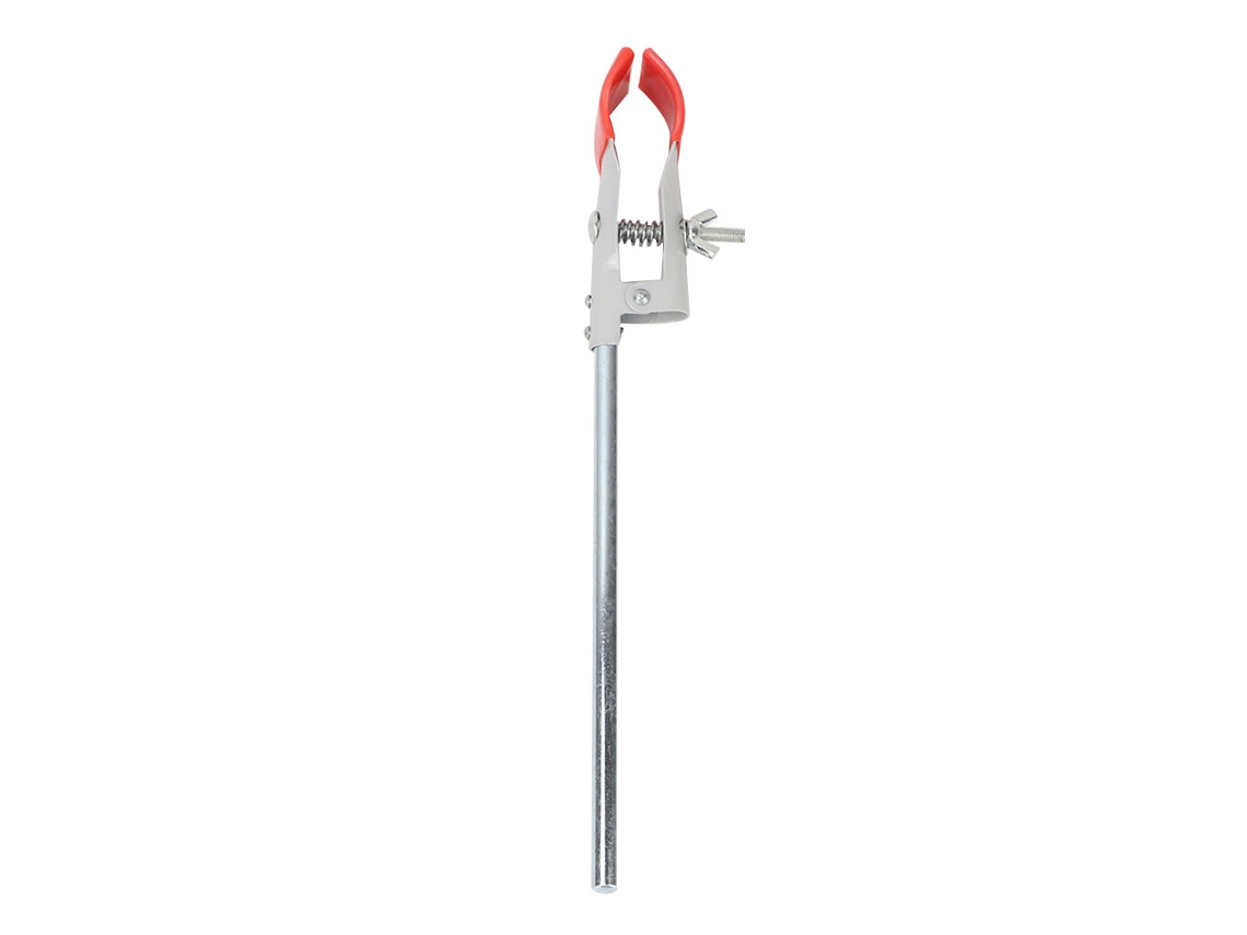 Pinza De Matraz Inoxidable Con Doble Regulador Electroplado Multifuncional Para Laboratorio (rojo)