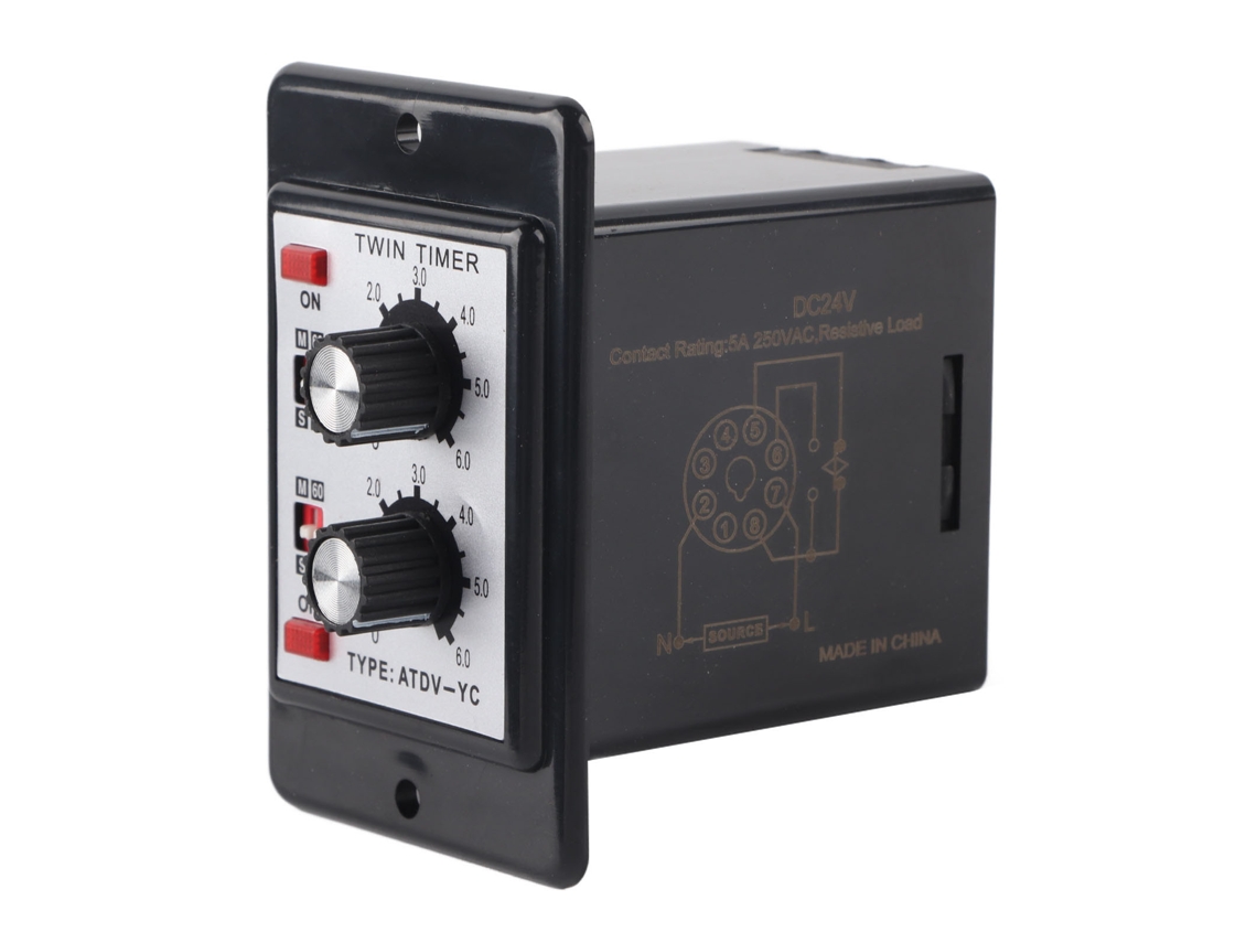 Perilla De Control De Encendido/apagado Para Relé Temporizador Doble Atdv-yc 6s-60m (24 V Cc)