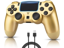 El controlador Ps4 funciona con el controlador Playstation 4 Joystick/Gamepad/controlador Pa4 grande con cable de carga y motores dorados YIZHOOD