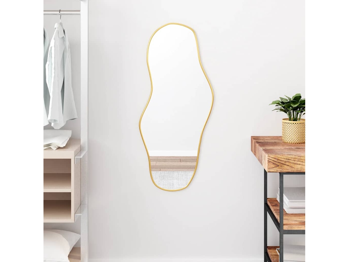 Espejo De Pared Dorado 90x40 Cm