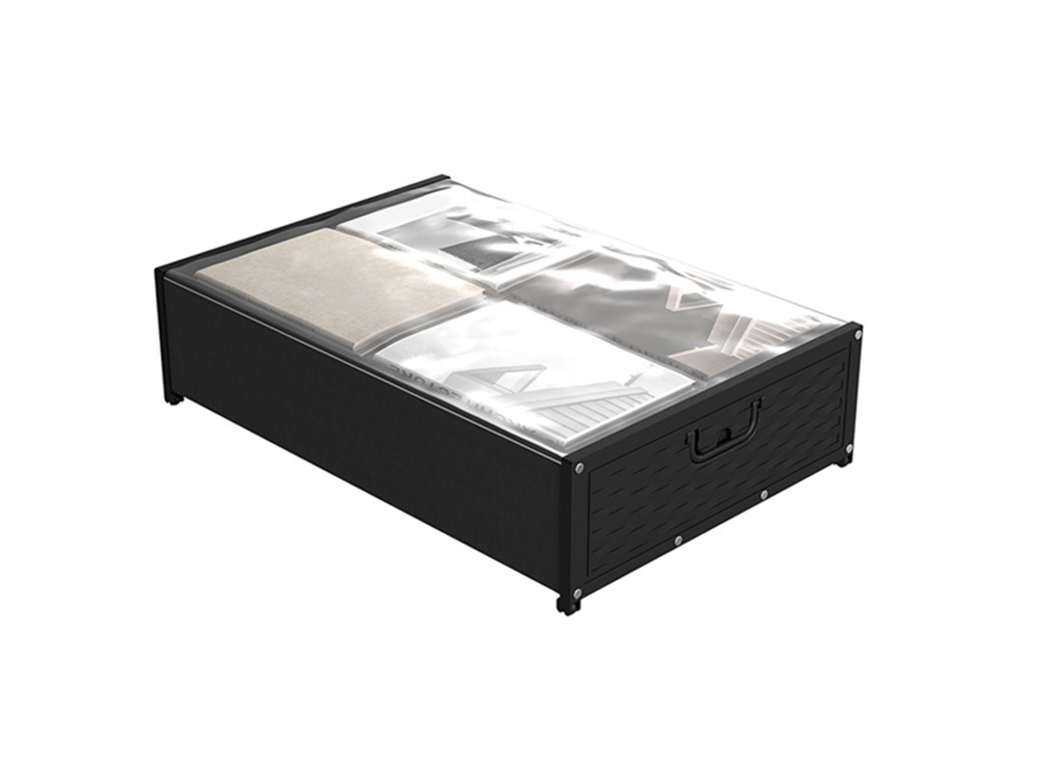 Contenedor De Almacenamiento Debajo De La Cama Con Ruedas Y Ventana Transparente Para Ropa, Mantas Y Zapatos.
