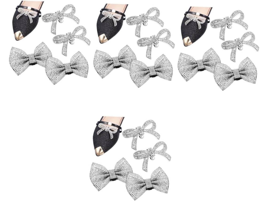 Clips Para Zapatos De Tacón Alto Con Lazo De Pedrería Para Zapatos De Fiesta, Clips Para Zapatos