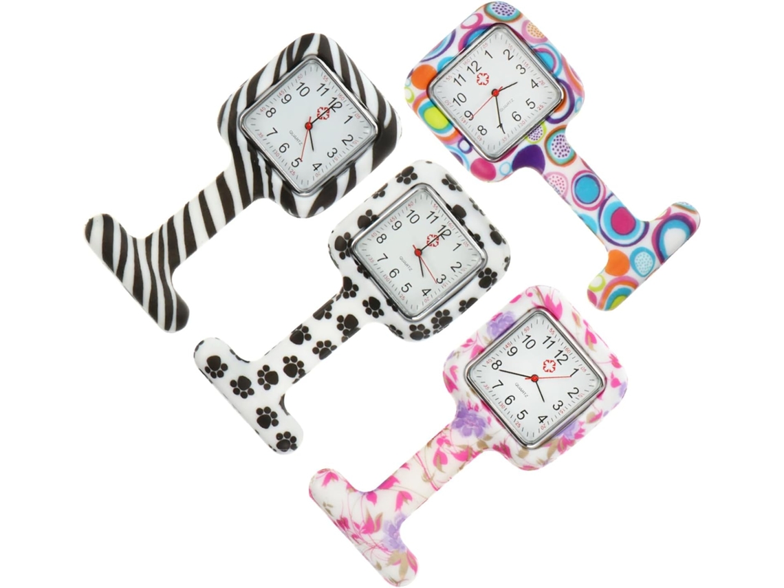 Reloj Colgante Silicona Moderno Cuarzo Preciso Visible 4 Unidades Hospitales Estudiantes Diseño Creativo