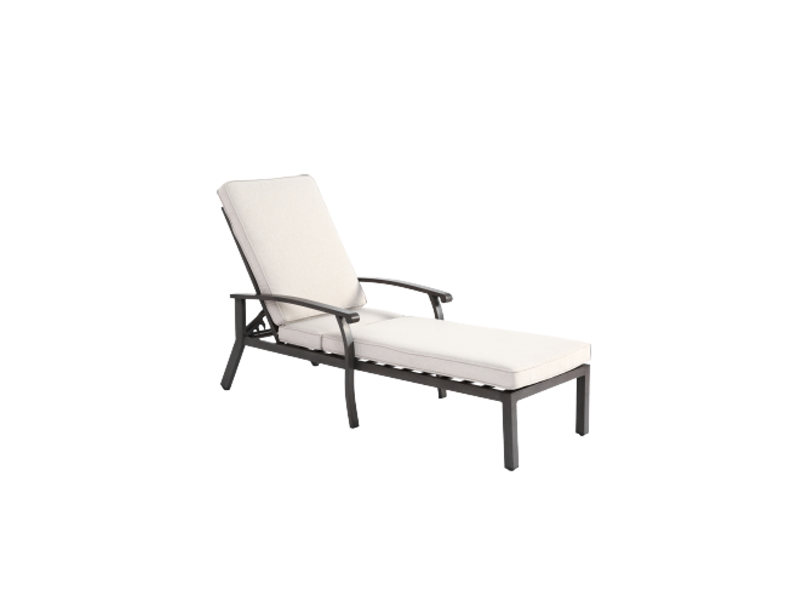 Una silla de patio informal con cojín de algodón y reclinación ajustable. Tienda BAGOLY
