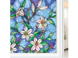Lámina para ventanas con privacidad, adsorción electrostática, protección UV y aislamiento térmico, 45x200cm HEXINYIGJLY
