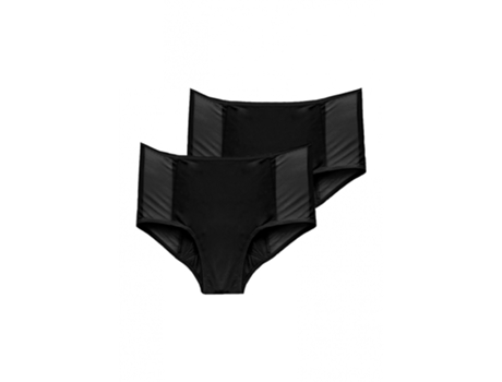 Pack de 2 Braguitas Menstruales ANAISSA Algodón Mujer (M (38-40) - Negro)