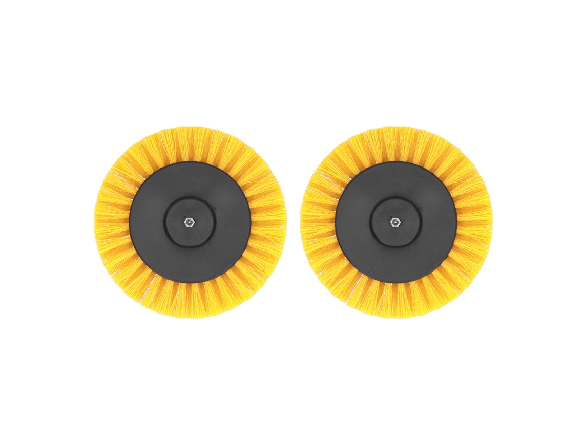 Paquete De 2 Cabezales De Cepillo Para Taladro Eléctrico De 3,5 Pulgadas Para Alfombras, Color Amarillo.