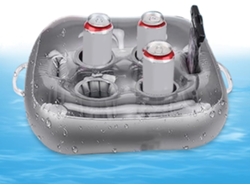 Flotador inflable para bebidas Slowmoose con 6 agujeros