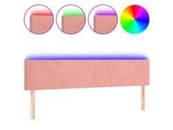 Cabecero de terciopelo rosa con luces LED MAISON EXCLUSIVE (160x5x78 cm)