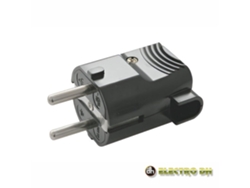 Conector Schuko macho 16a/250v negro EDH