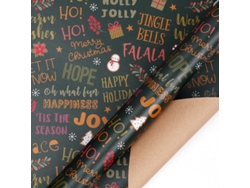 Papel de regalo navideño Eifson, 4 hojas, ideal para las fiestas de invierno, 70 x 50 cm (13)