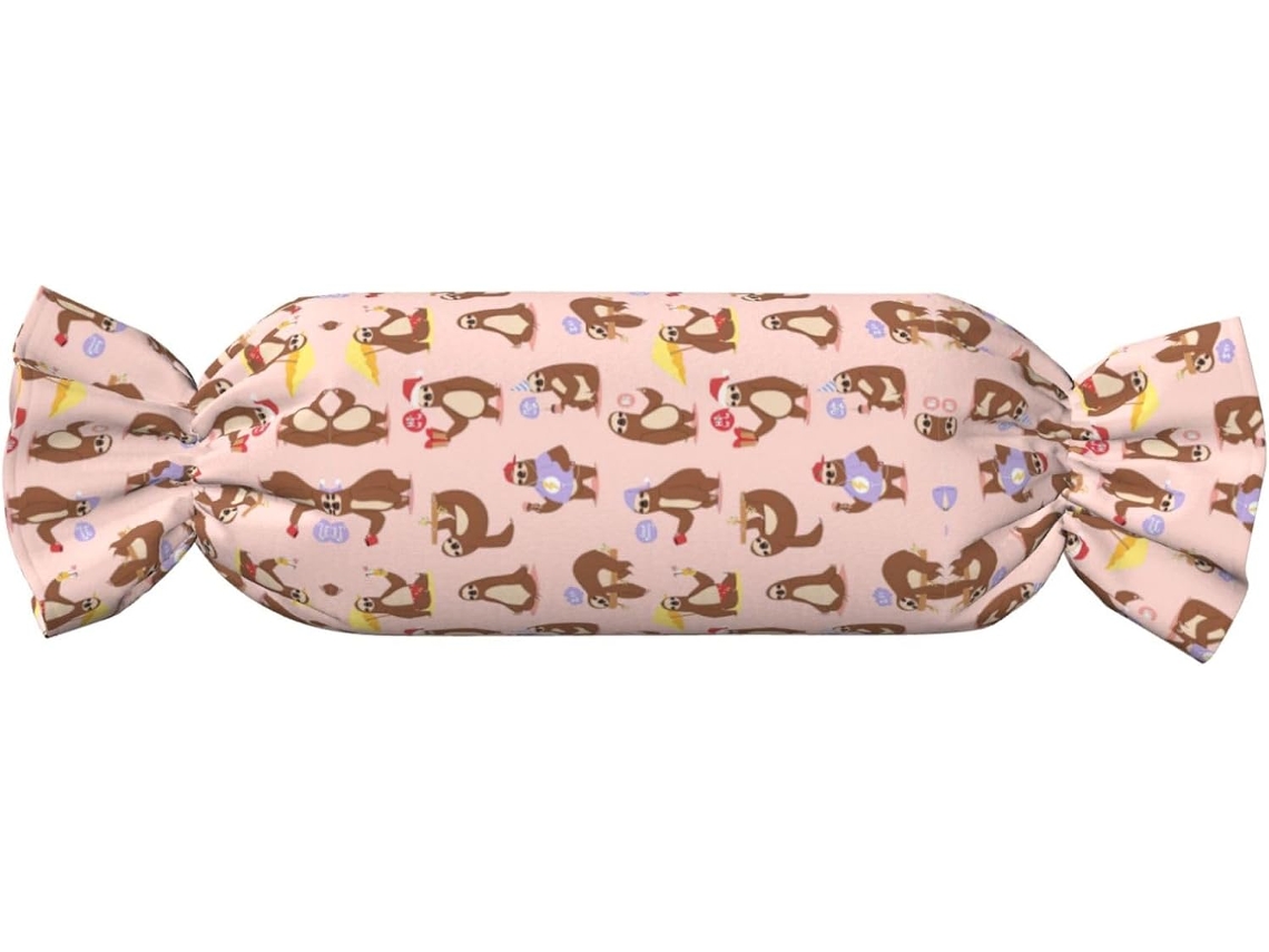 Almohada Cilíndrica Forma Caramelo Felpa Poliéster Espuma Viscoelástica Resistentes Ajustable Fácil Limpiar