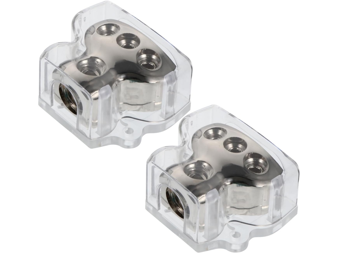 Distribuidor De Masa De Audio Para Automóvil De 3 Vías En Aleación De Zinc Y Plástico Negro, Resistente A Los Golpes.