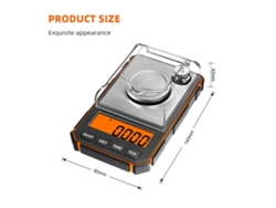 Balanza Electrónica De Alta Precisión De 50 G Y 0,001 G Con Pantalla Lcd Digital Para Joyería Y Polvos.