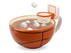 Taza Con Diseño De Aro De Baloncesto De 473 Ml | Taza De Cerámica Para Café, Chocolate Caliente, Cereales Y Sopa
