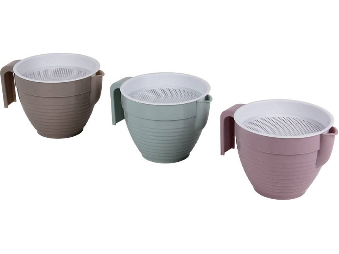 Grasera Colador 500Ml Modelo Albahaca Rosa Palo 16.5X12X10Cm Venta Unitaria