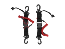 Cordón de buceo de acero inoxidable de 2 piezas con resorte de desmontaje rápido para cámara y luz roja