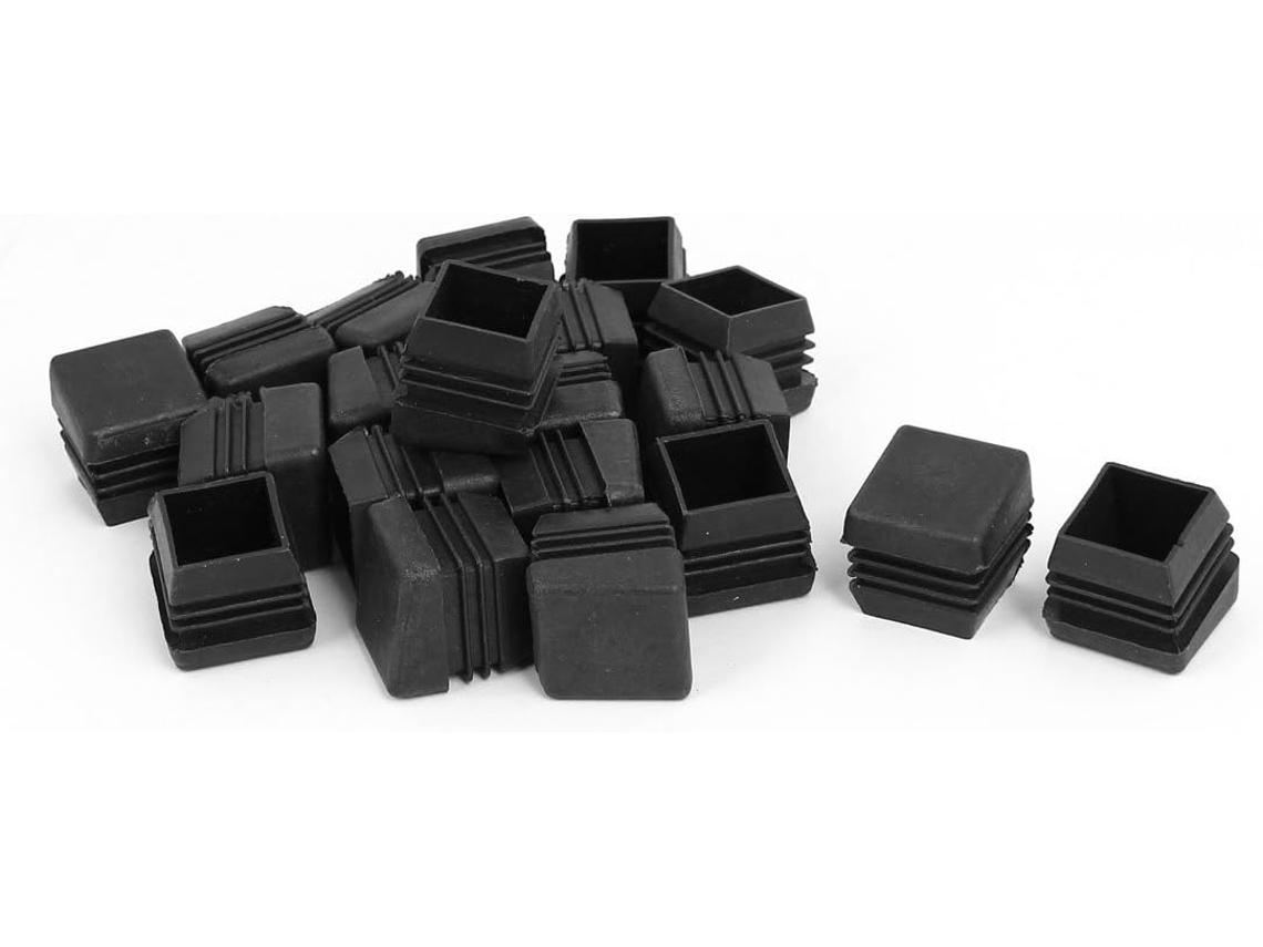 Almohadillas De Plástico Cuadradas Negras Para Patas De Mesas Y Sillas