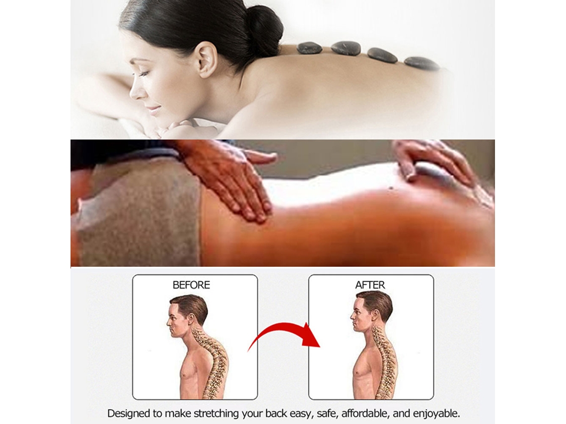 Dispositivo Corrector De La Columna Lumbar Con Masaje, Alivio Del Dolor De Espalda, Estiramiento De La Columna Y Soporte Lumbar.