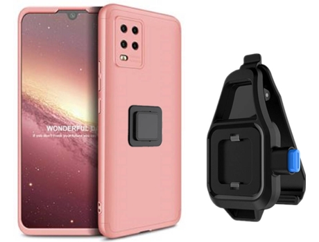 Funda Xiaomi Mi 10 Lite Slim Armor 360º con Soporte para la Cintura Rosa